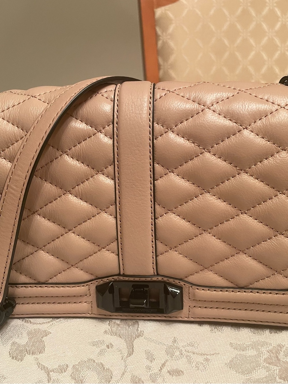 Rebecca Minkoff Quilted Shoulder Bag in Blush Pink